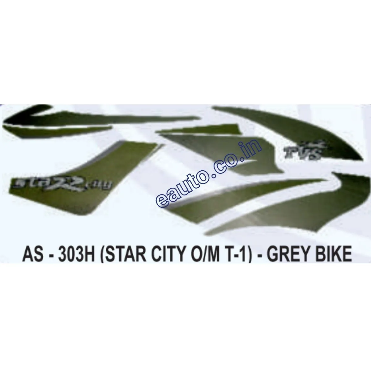 Graphics Sticker Set for TVS Star City | Type 1 | Old Model | Grey Vehicle | Sticker | Both Sides