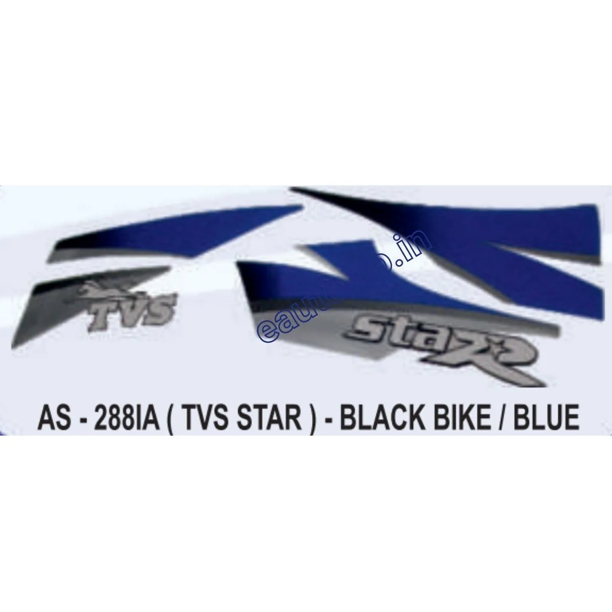 Graphics Sticker Set for TVS TVS Star | Black Vehicle | Blue Sticker | Both Sides