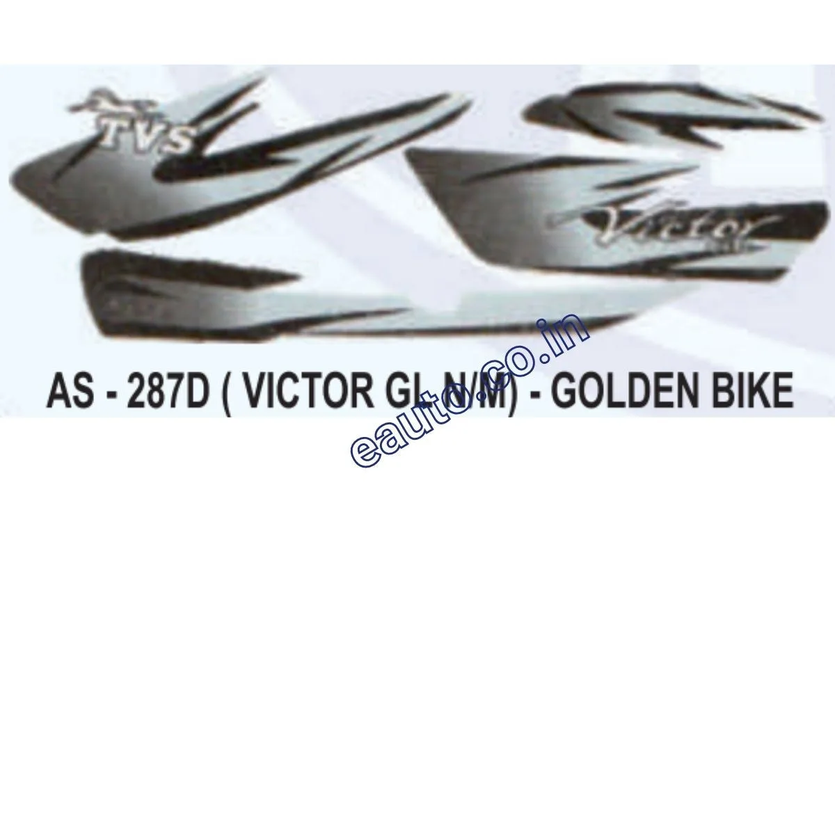 Graphics Sticker Set for TVS Victor GL | New Model | Golden Vehicle | Both Sides