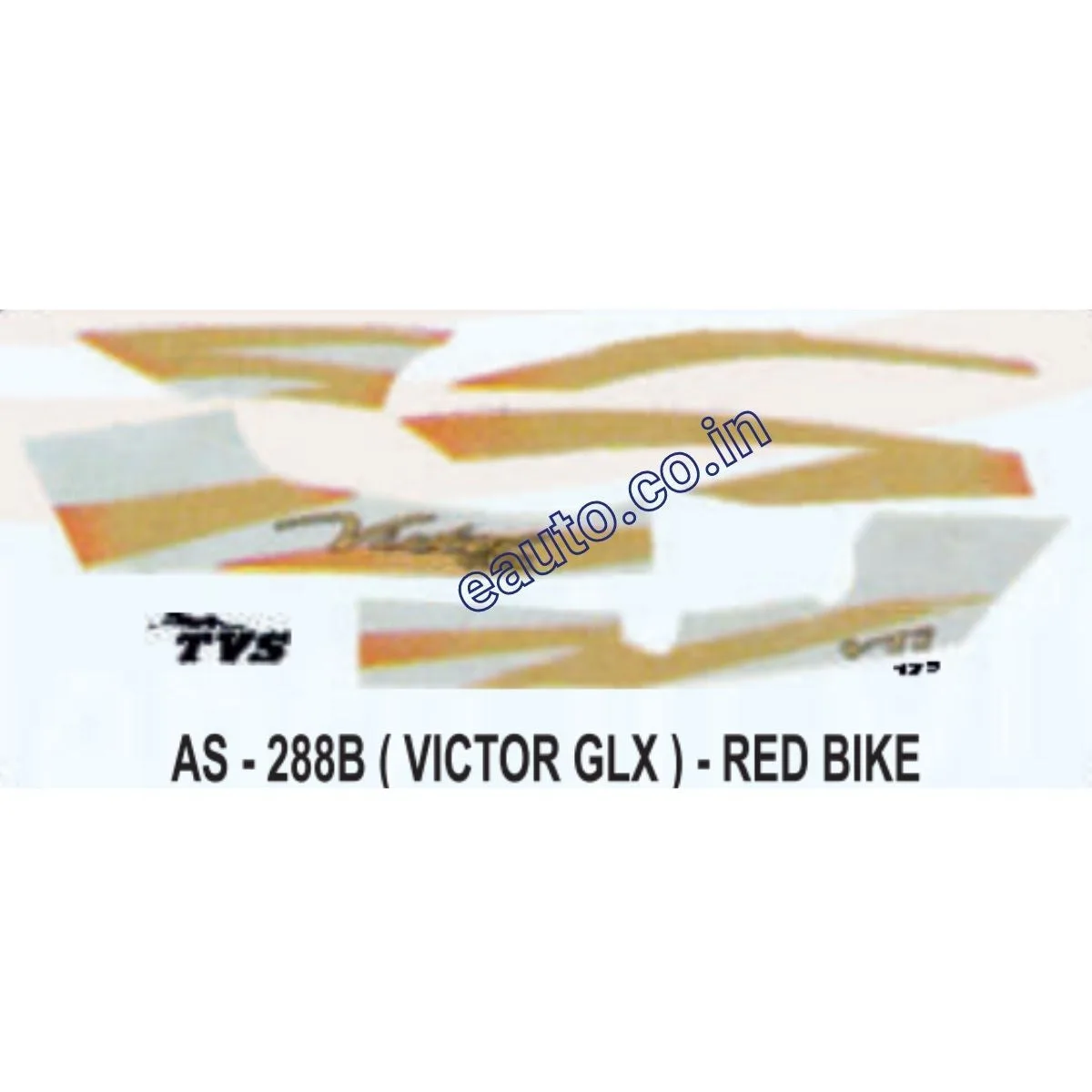 Graphics Sticker Set for TVS Victor GLX | Red Vehicle | Both Sides