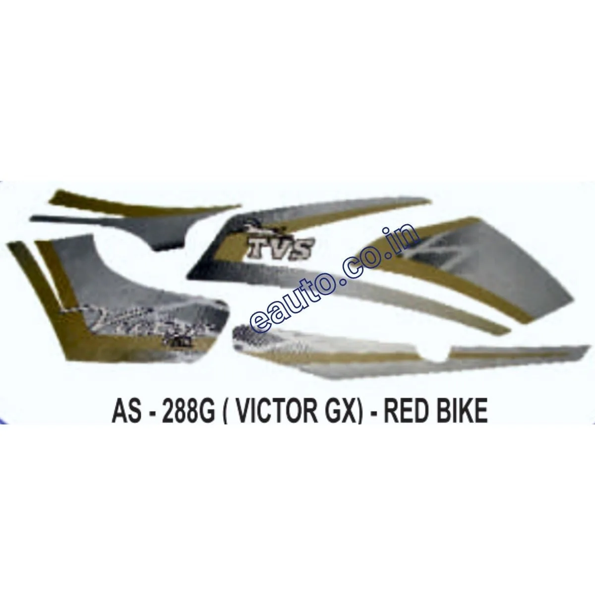 Graphics Sticker Set for TVS Victor GX | Red Vehicle | Both Sides