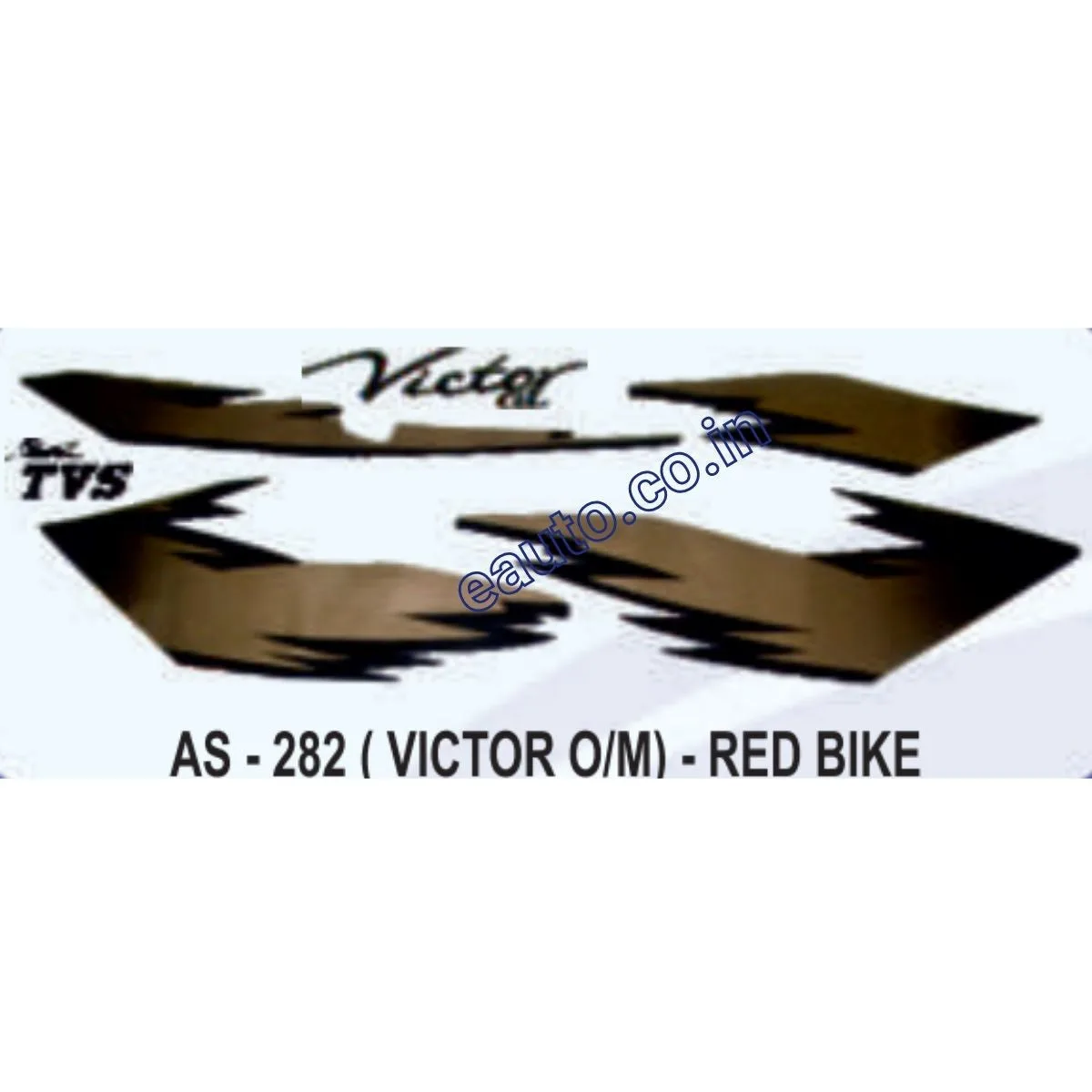 Graphics Sticker Set for TVS Victor | Old Model | Red Vehicle | Both Sides