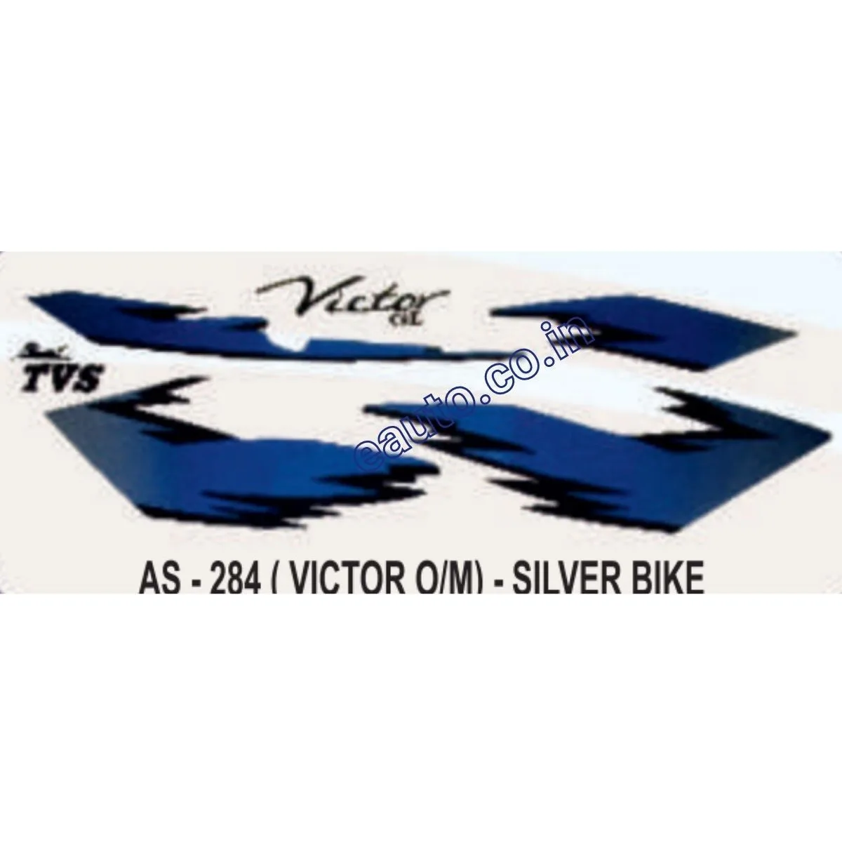 Graphics Sticker Set for TVS Victor | Old Model | Silver Vehicle | Both Sides