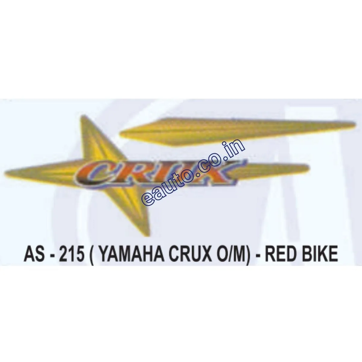 Graphics Sticker Set for Yamaha Crux | Old Model | Red Vehicle | Both Sides