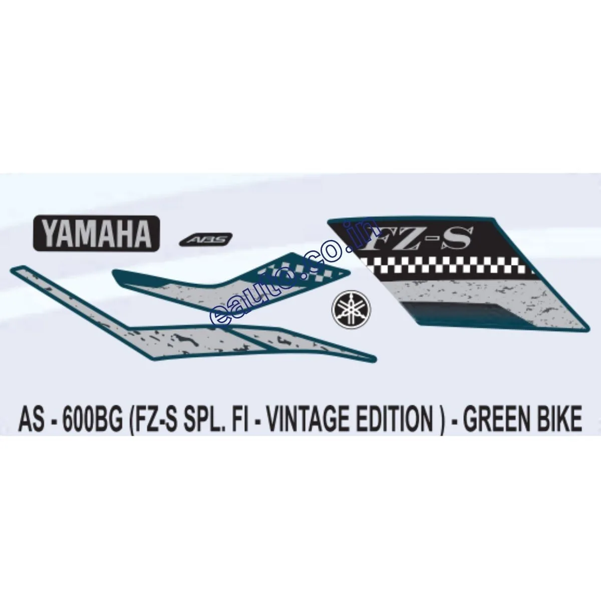 Graphics Sticker Set for Yamaha FZ-S SPL FI | Green Vehicle | Both Sides