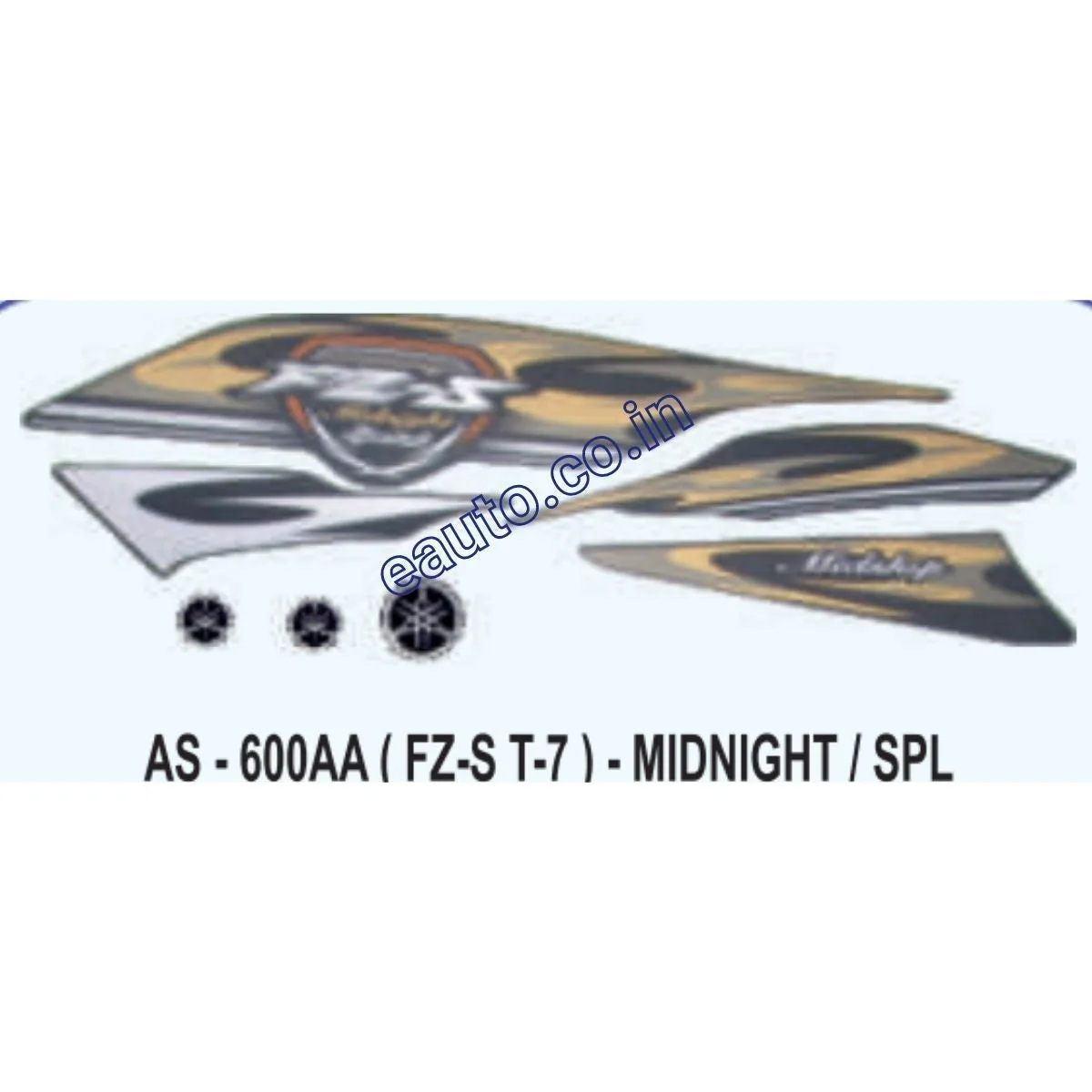 Graphics Sticker Set for Yamaha FZ-S | Type 7 | Midnight | SPL Vehicle | Both Sides