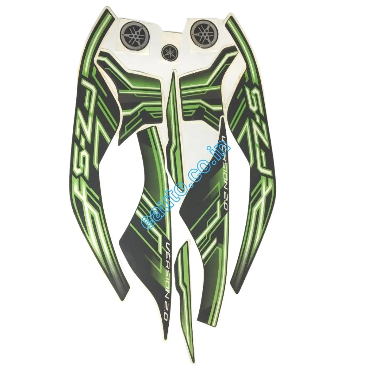 Graphics Sticker Set for Yamaha FZ-S | Type 8 | Black & Green Sticker | Vinyl Decal Set | 600CA | Both Sides