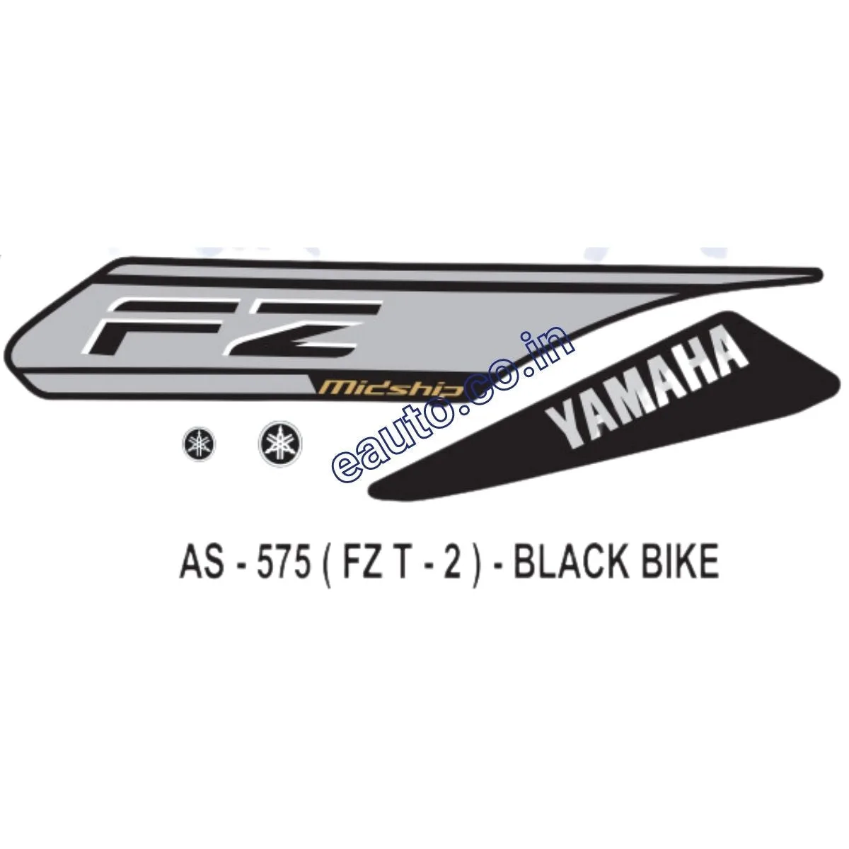 Graphics Sticker Set for Yamaha FZ | Type 2 | Black Vehicle | Both Sides