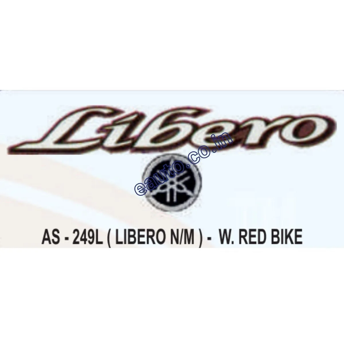 Graphics Sticker Set for Yamaha Libero | New Model | Wine Red Vehicle | Both Sides