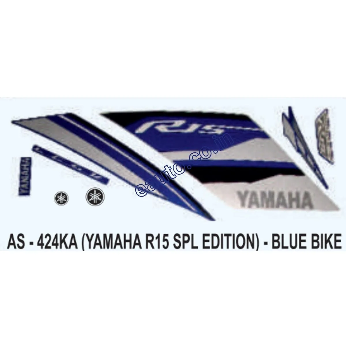 Graphics Sticker Set for Yamaha R15 | Special Edition | Blue Vehicle | Both Sides