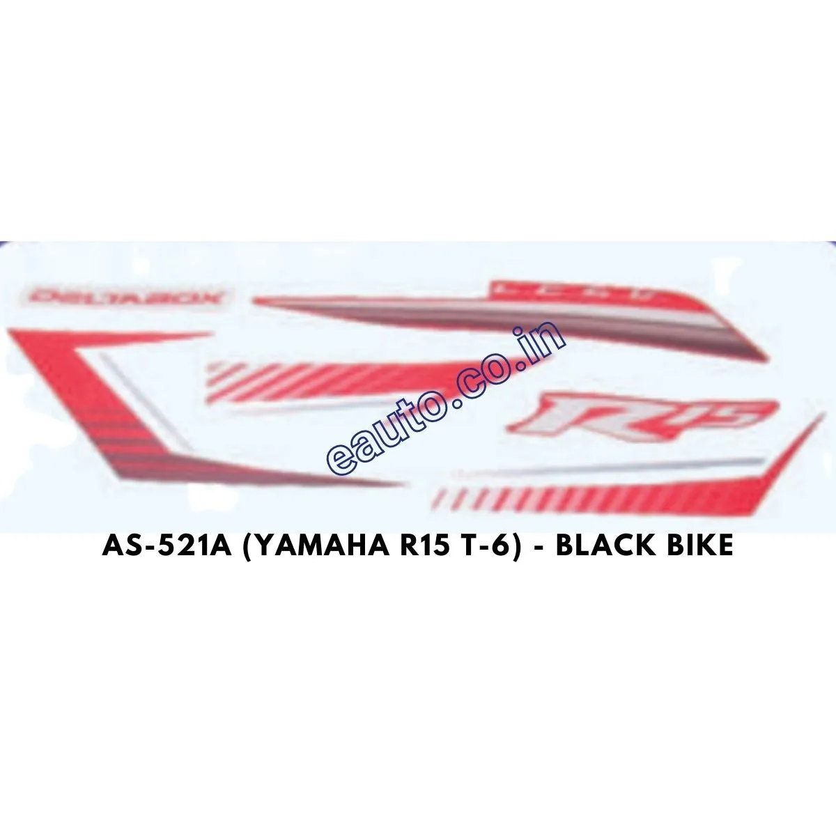 Graphics Sticker Set for Yamaha R15 | Type 6 | Black Vehicle | Both Sides