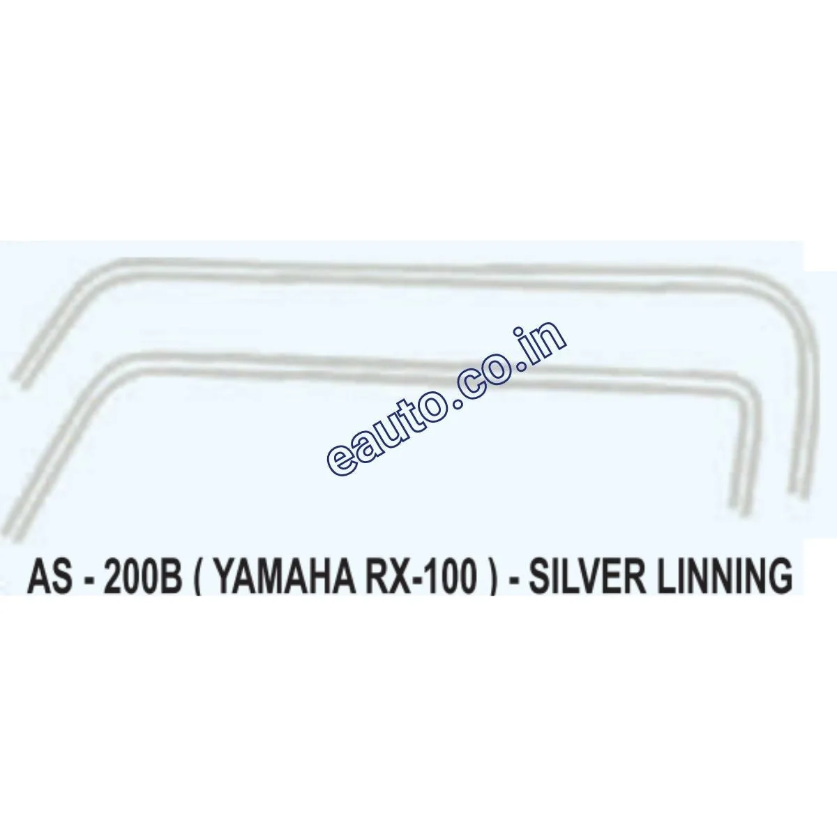 Graphics Sticker Set for Yamaha RX 100 | Silver Lining Sticker | Both Sides