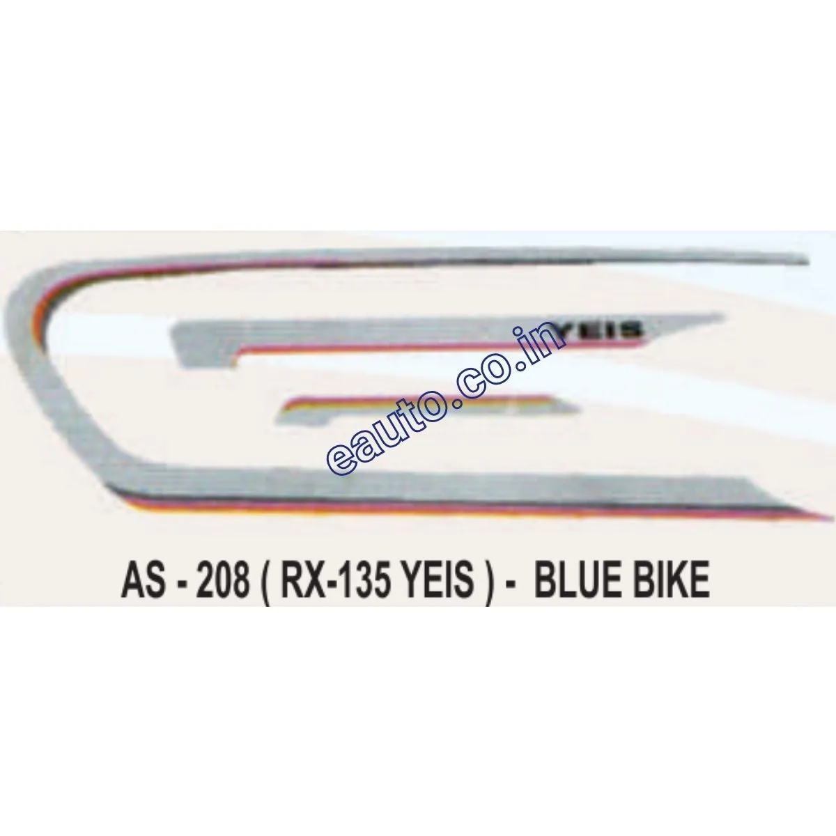 Graphics Sticker Set for Yamaha RX 135 | Blue Vehicle | Both Sides