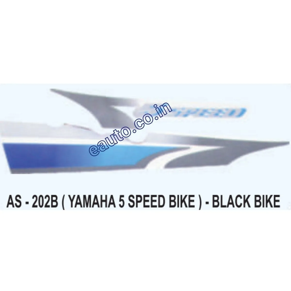 Graphics Sticker Set for Yamaha RX 5 Speed Bike | Black Vehicle | Both Sides