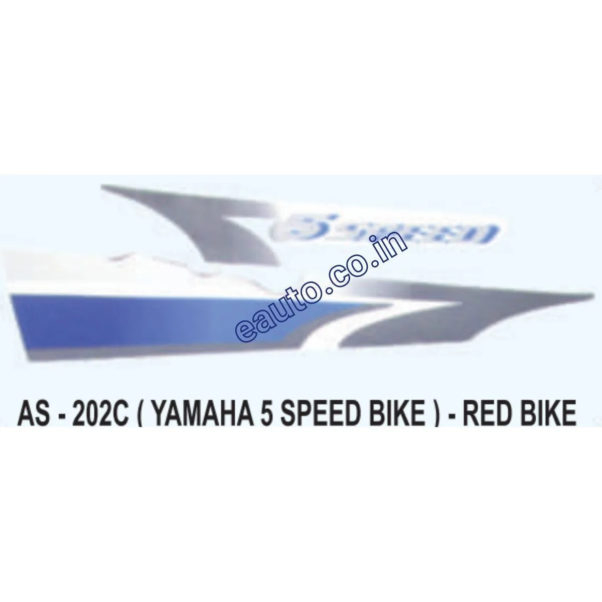 Graphics Sticker Set for Yamaha RX 5 Speed Bike | Red Vehicle | Both Sides