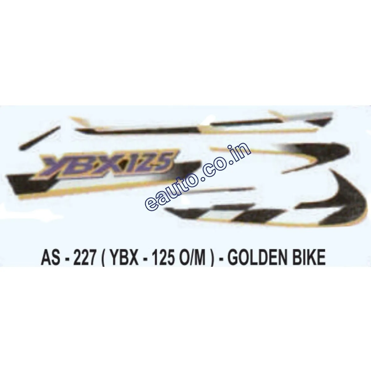 Graphics Sticker Set for Yamaha YBX 125 | Old Model | Golden Vehicle | Both Sides