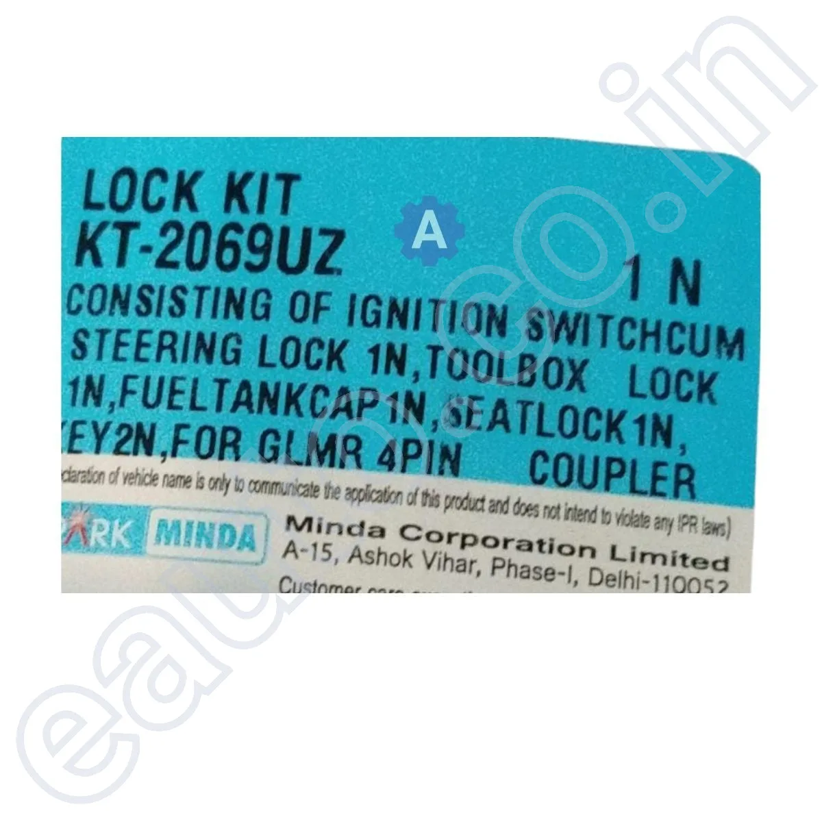 MINDA Lock Set For Hero Glamour | New Model | 4 PIN Coupler 3