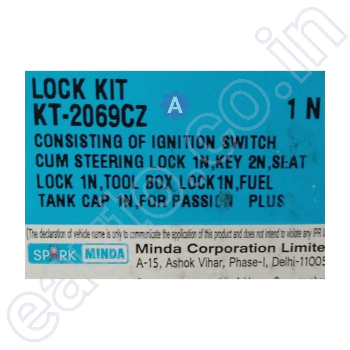 MINDA Lock Set (For Hero Passion Plus) | Set of 4 | 2069CZ 3