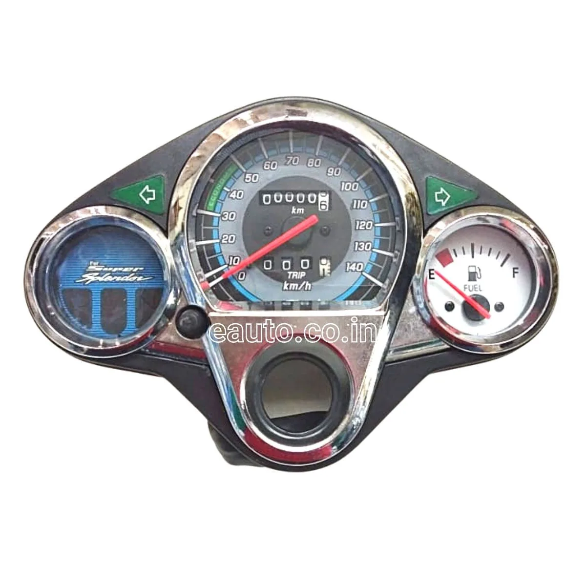 MUKUT Analog Speedometer for Hero Super Splendor New BS4 | i3s Model | Side Stand Sensor | BS4 Model