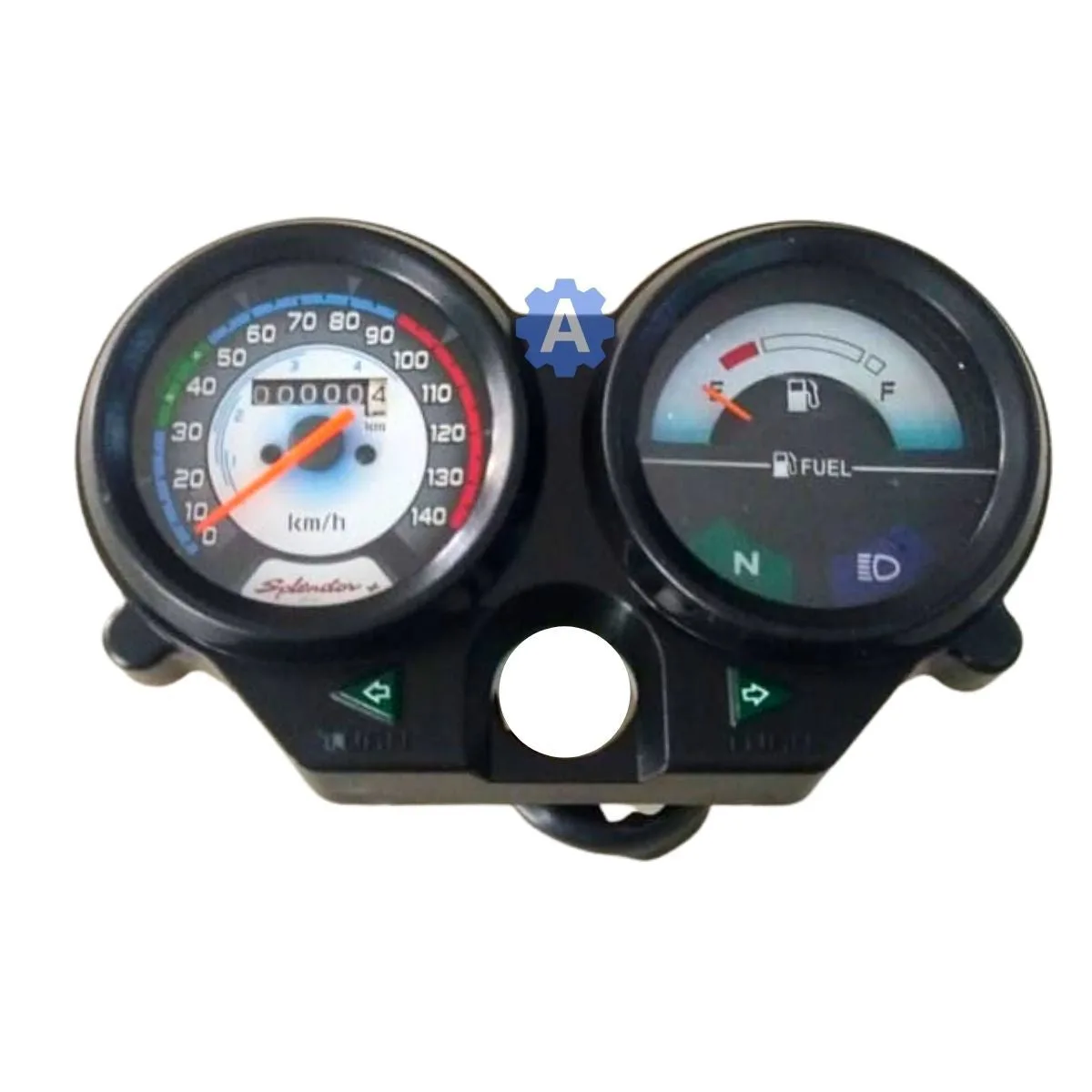 MUKUT Analog Speedometer for Hero Splendor Plus New | With Meter Holder & Blup