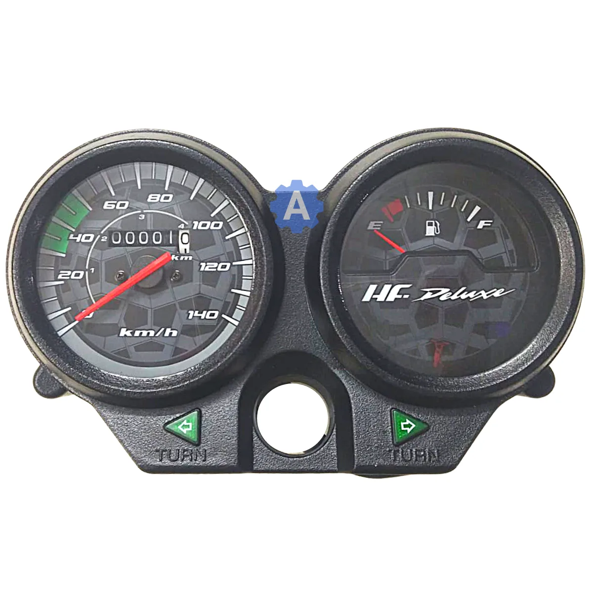 PRICOL Analog Speedometer for Hero HF Deluxe New Model with Side Stand | Black Dial