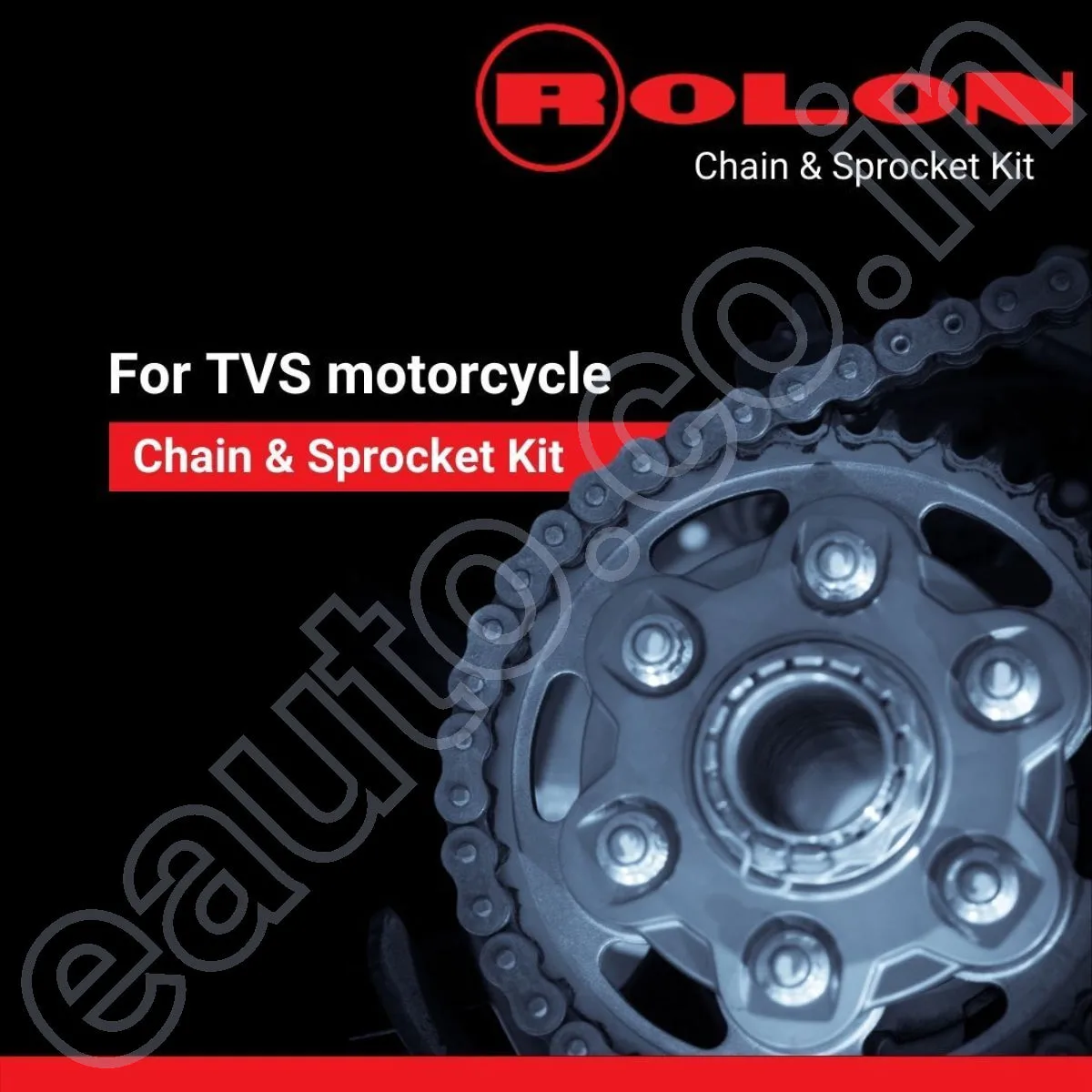 ROLON Chain Sprocket Kit for TVS Apache New RTR 160 4V (4Hole|45T-13T-138L) 2