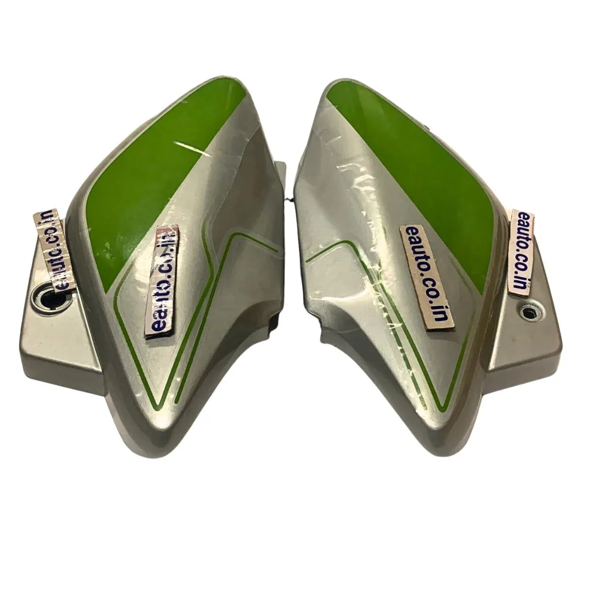 Side Panel for Hero Splendor iSmart | Type1 | Silver & Green Colour