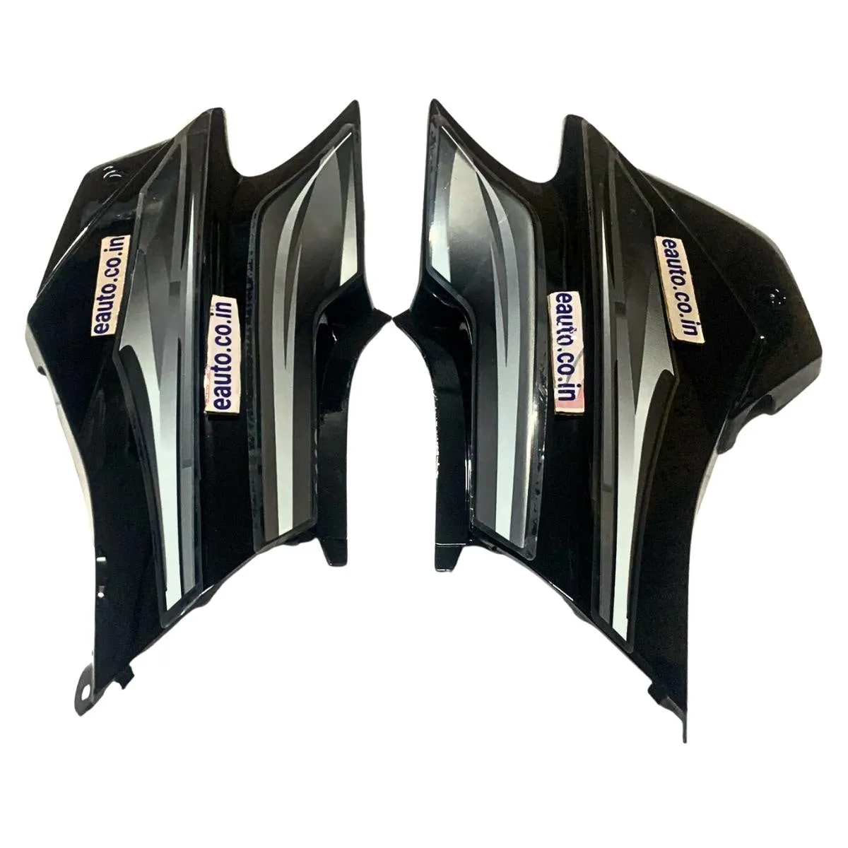 Side Panel for Hero Super Splendor | Type 2 | Type 4 Sticker | Black & Silver Colour