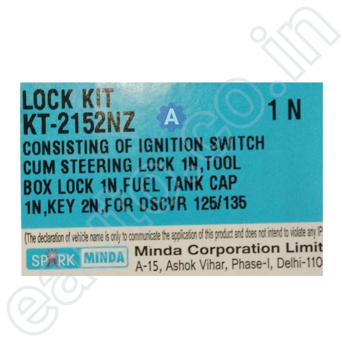 Spark Minda Ignition Lock Set for Bajaj Discover 125/ 135 Old Model | Set of 3 3