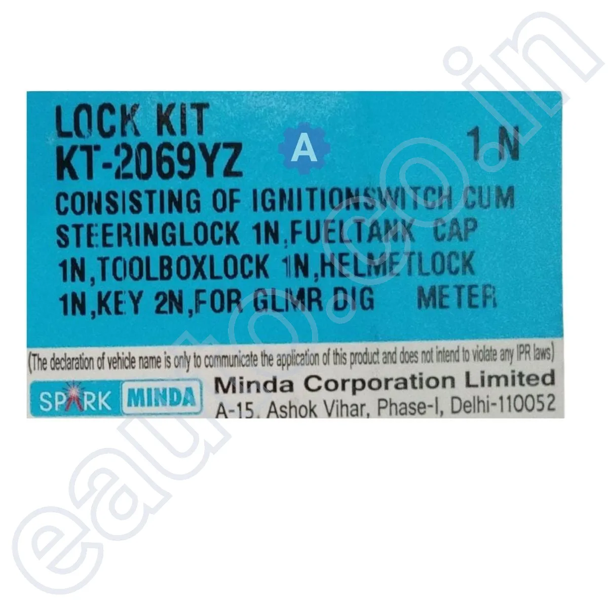 Spark Minda Ignition Lock Set for Hero Glamour Digital Meter | Set of 4 3