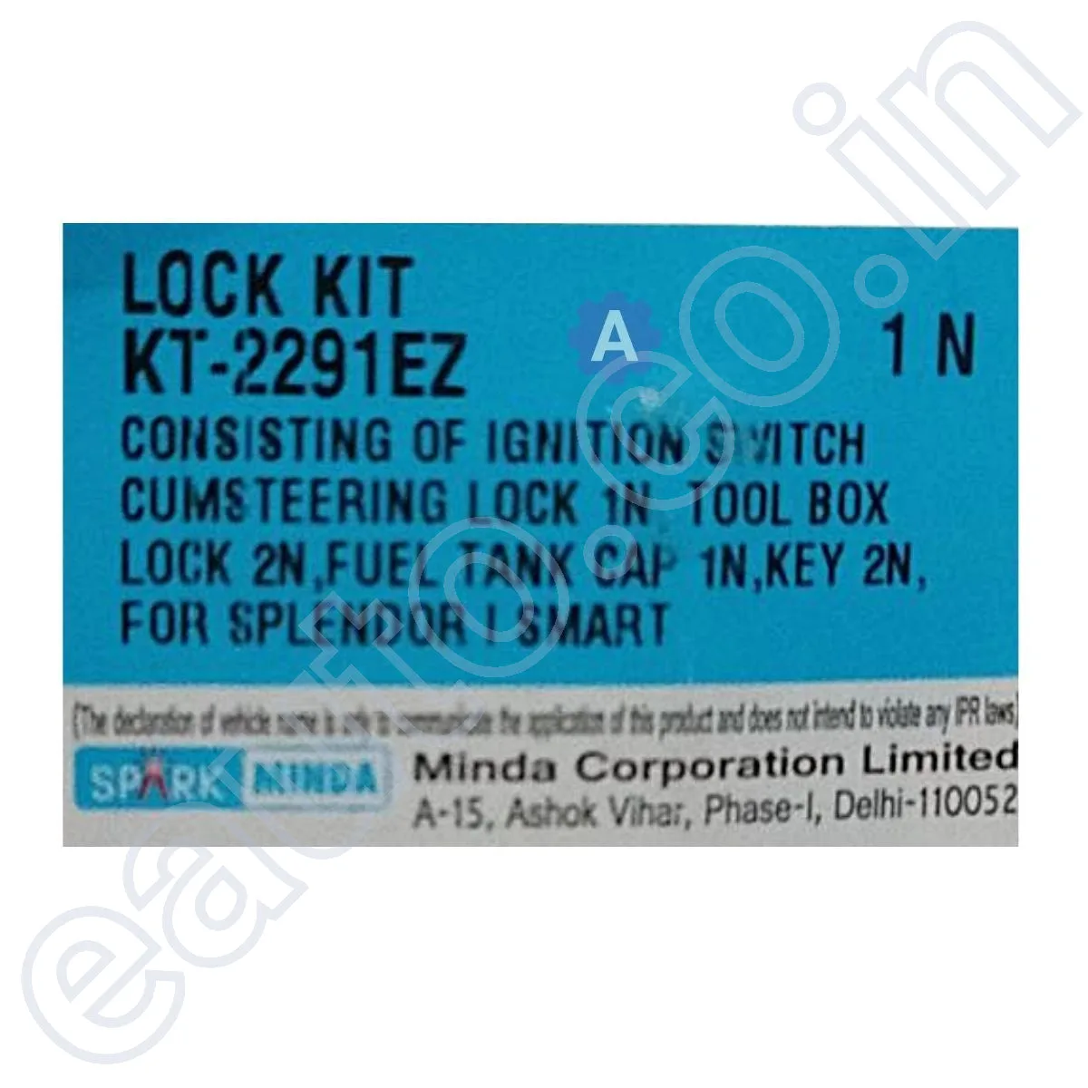 Spark Minda Ignition Lock Set for Hero Splendor iSmart | Set of 4 3