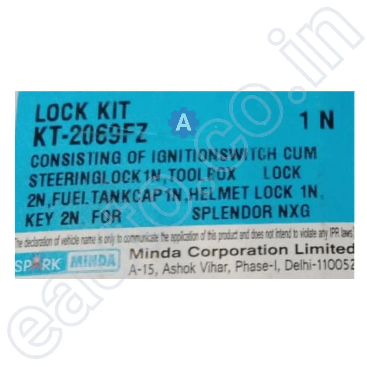 Spark Minda Ignition Lock Set for Hero Splendor NXG | Set of 5 3