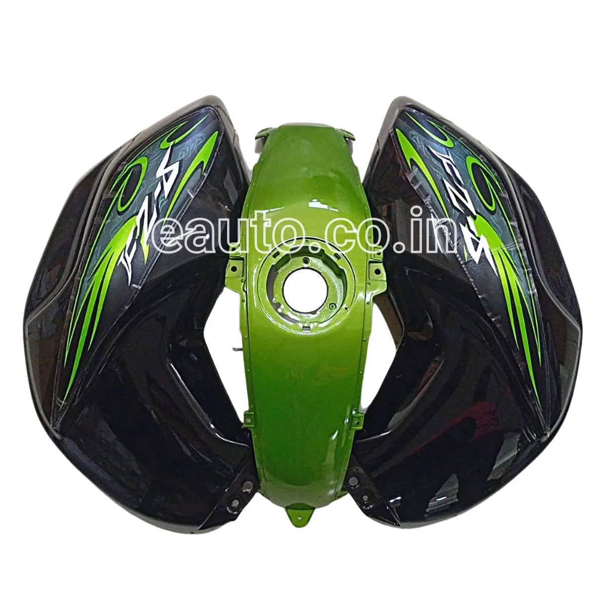 Tank Cover for Yamaha FZ | FZ16 | FZ-S V1 | Black & Green | Set of 3