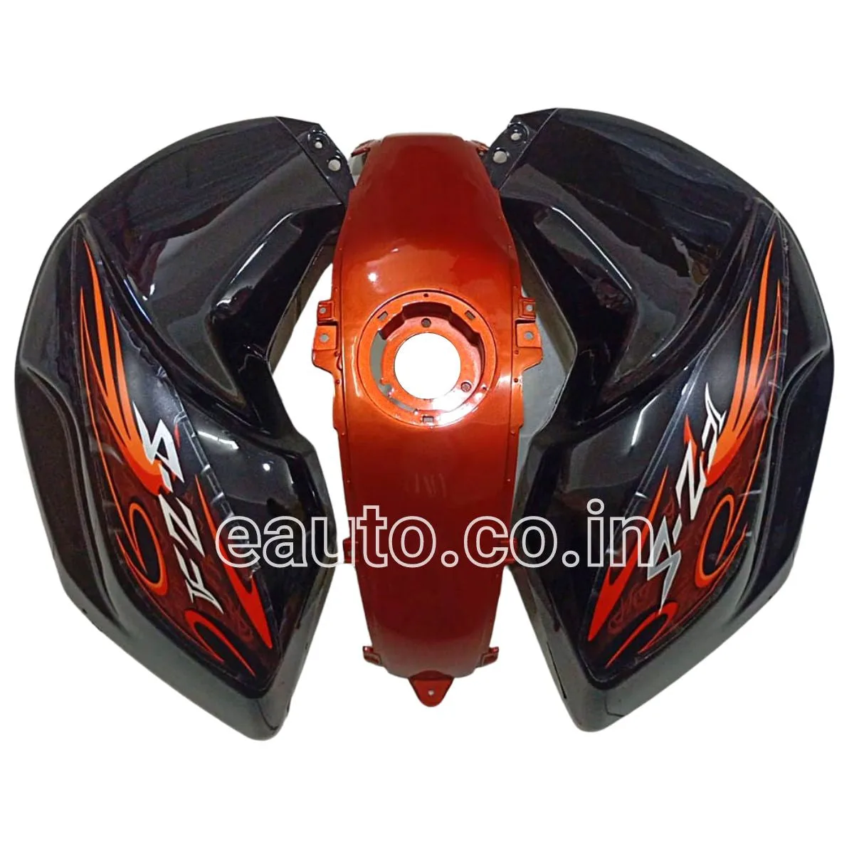 Tank Cover for Yamaha FZ | FZ16 | FZ-S V1 | Orange & Black | Set of 3