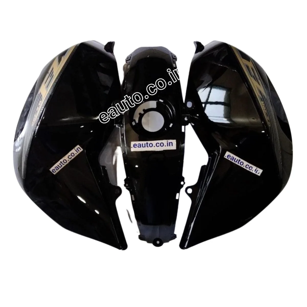 Tank Cover with Graphics for Yamaha FZ-S V2.0 | Black & Golden | Set of 3
