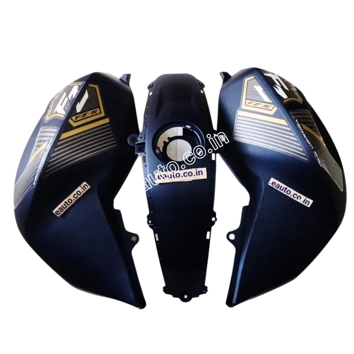 Tank Cover with Graphics for Yamaha FZ-S V2.0 | Matt Dark Blue | Set of 3
