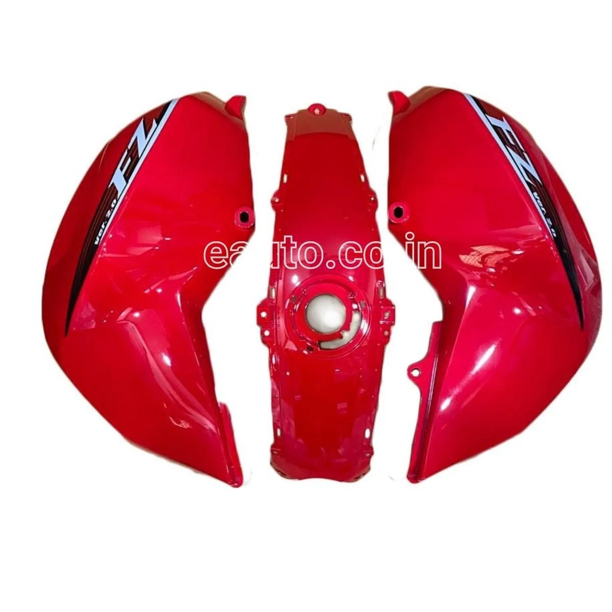 Tank Cover with Graphics for Yamaha FZ-S V2.0 | Red | Set of 3