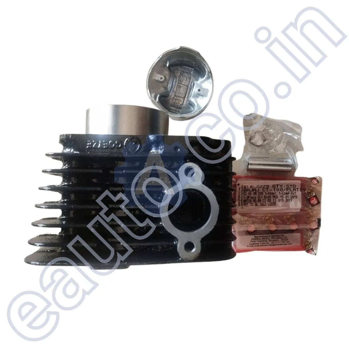 USHA Piston Cylinder Kit for Bajaj CT 100 | Platina | Boxer CT | Engine Block 3