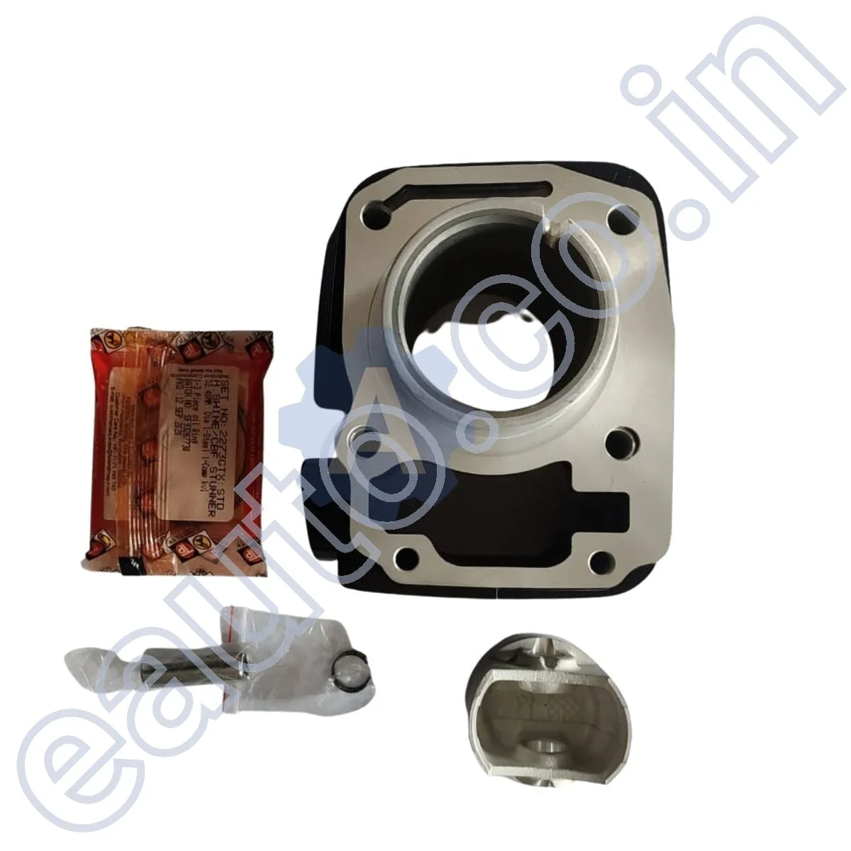 USHA Piston Cylinder Kit for Honda Shine | CB Shine | SP Shine | Hero Ignitor | Stunner | Black Colour Block | Engine Block 2